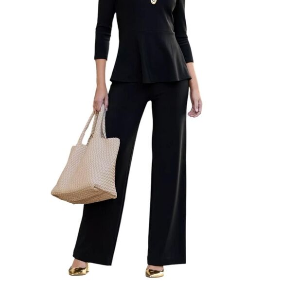 Boston Proper Pants Womens 6 Wide Leg Stretch Trouser Career Pockets Work Office - Picture 13 of 13